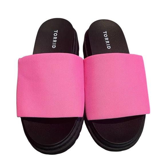 NEW Torrid Pink Slide Sandals - Picture 7 of 12